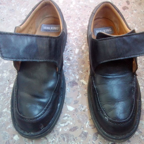 Leather shoes used, size 43, black