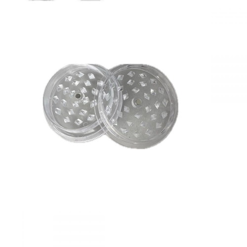 Plastic transparent tobacco and herb grinder 60x25mm new