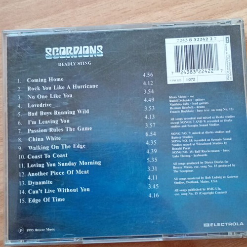 Scorpions Deadly Sting CD used, rock