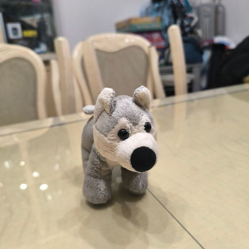 Plush Grey Small Dog Like New TDB1025