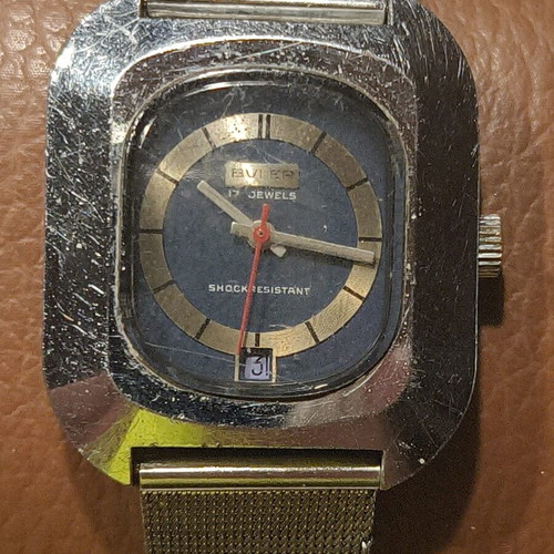 Buler Vintage Swiss Made 17 Jewels Mechanical Watch 1970s