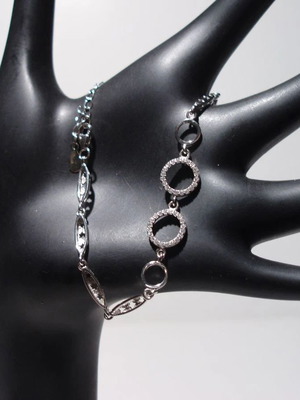 Fashion ασημένιο 925 βραχιόλι με κρυστάλλους καινούργιο