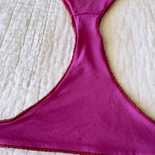 Textured Fuchsia Tie Side Bikini Bottom like new, S-M