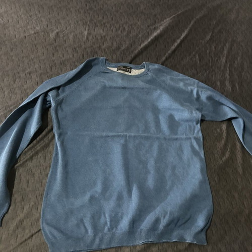 Pull & Bear men's winter cotton sweater blue XL