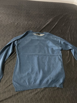 Pull & Bear men's winter cotton sweater blue XL