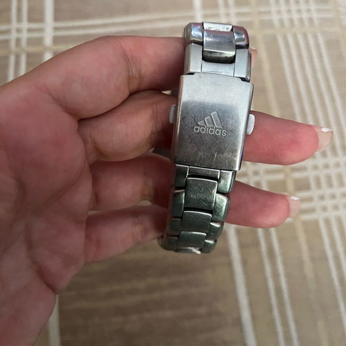 Adidas men's watch used, silver