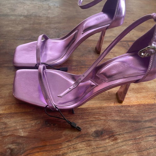 Zara pink sandals size 37 new