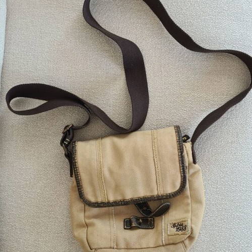 Springfield crossbody bag used beige 100% cotton