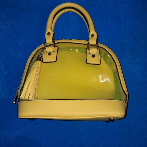 Yellow handbag with inner bag like new