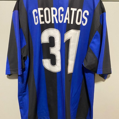 Inter Milan 1999–2000 jersey used, #31 Grigoris Georgatos