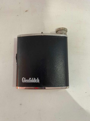 Vintage Glenfiddich flask used with wear