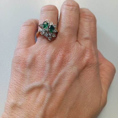 Faux ring No 54 (No 17) new with silver and gold color