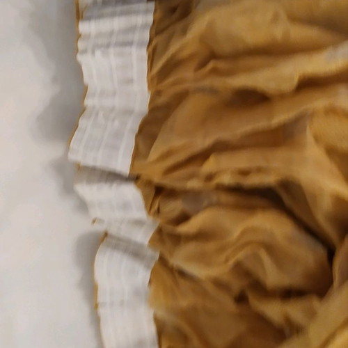 Yellow curtain used, height 2.58 m, width 1.90 m