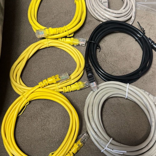 Network cables new, pack of 6 pieces