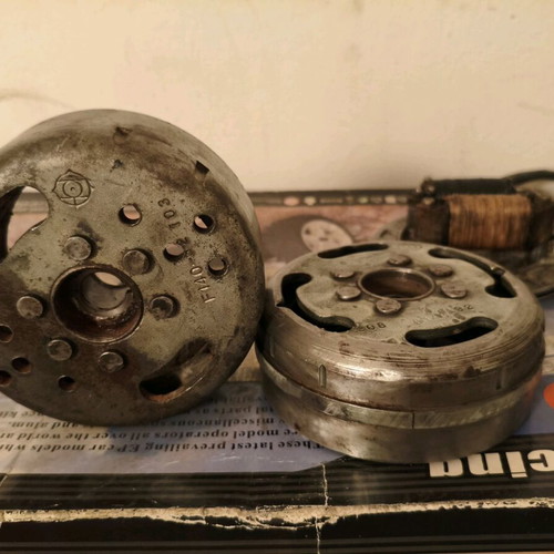 Genuine Honda C50 and GLX flywheels used, 12v