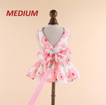 Pink Spring dog dress set size Medium new with walking leash