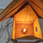 Handmade wooden house lamp frame new