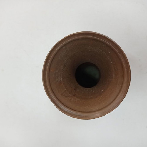 Old flower vase used, copper brass bronze 14 cm