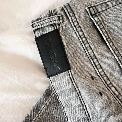 Monki low-rise grey denim jeans new