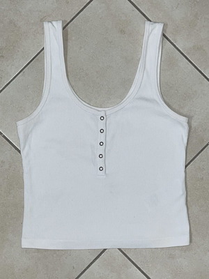 Abercrombie & Fitch Women Ribbed Tank Top white, like new, size S