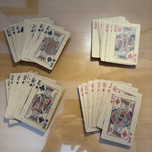 Kraft Playing Cards Black Back New