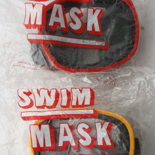 Vintage 80's Swim Masks new, set of 2