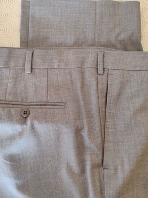 Ανδρικό παντελόνι Zegna λεπτό cool wool γκρι ανοικτό μέγεθος XXL σαν καινούργιο