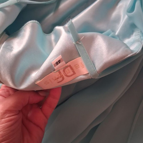 Defend Paris turquoise silk dress