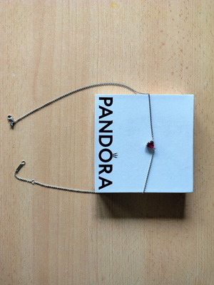 Κολιέ Pandora σαν καινούργιο, γκρι και κόκκινο