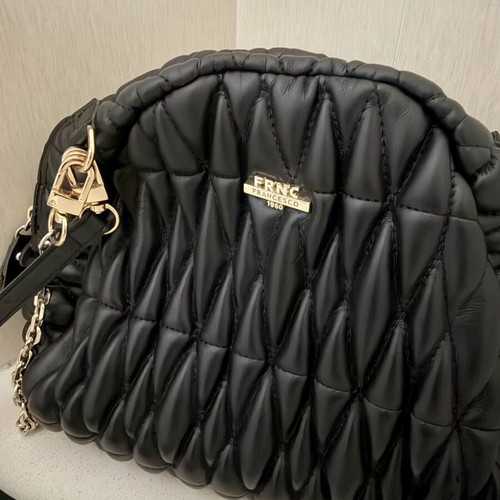 FRNC Francesco black quilted shoulder bag like new