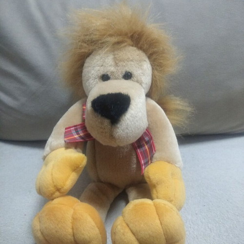 Sunkid collectible plush lion toy, retro 90s, 35 cm tall