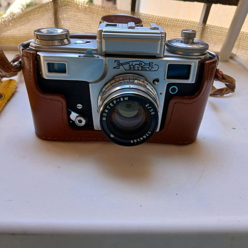 Kiev 4 Soviet Collectible Camera 1977 with Jupiter-8M Lens and Manual like new