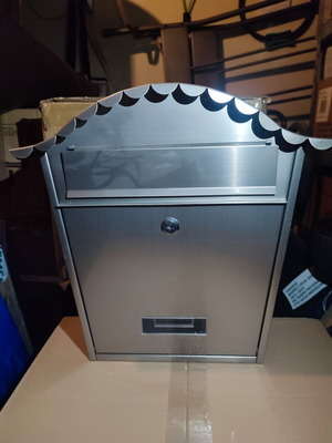 Γραμματοκιβώτιο inox καινούργιο με κλειδιά, κλασικό 32x10,5x37