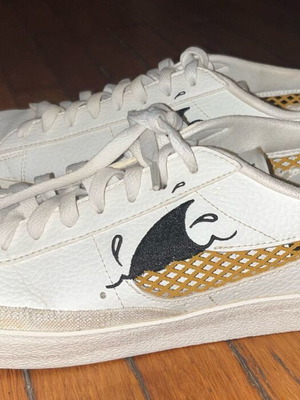 Nike Blazer High 77 σαν καινούργια, άσπρο και μπεζ, μέγεθος 44-44.5