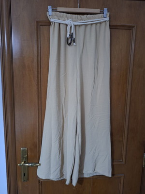Women's palazzo pants new, beige, one size