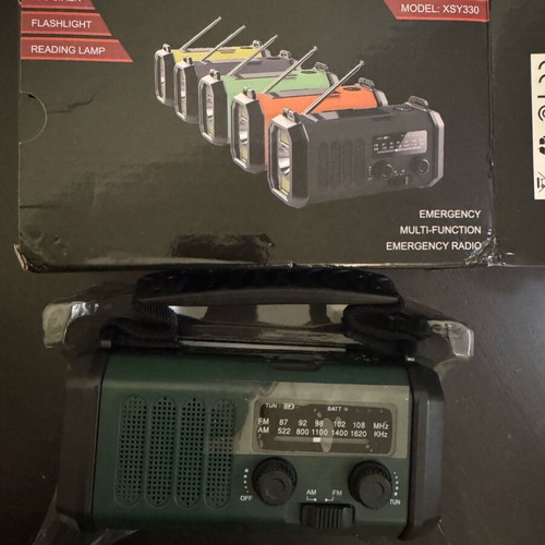 Emergency radio with solar charging and torch new