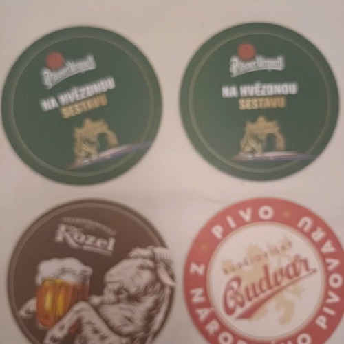 Souvenir coasters from Czechia new for glass bases