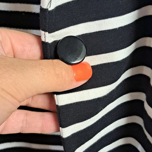 Women's striped jacket black and white, like new, size 6XL