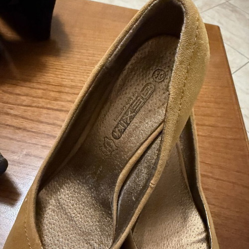 Dexim suede pumps size 39 used, brown and orange