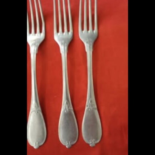 Vintage brass forks and spoons used, set of 11 forks and 8 spoons for decor