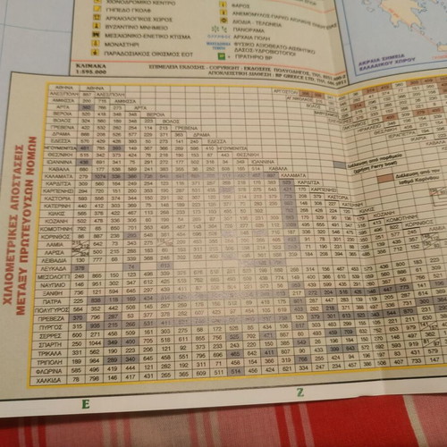 Huge 1996 Road Map of Greece new