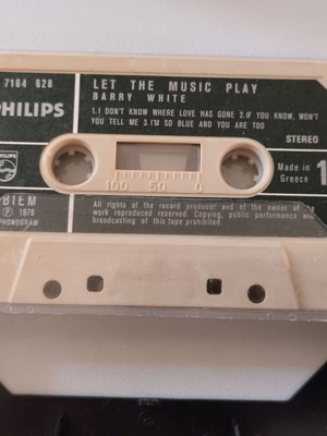 Barry White Let The Music Play cassette tape used