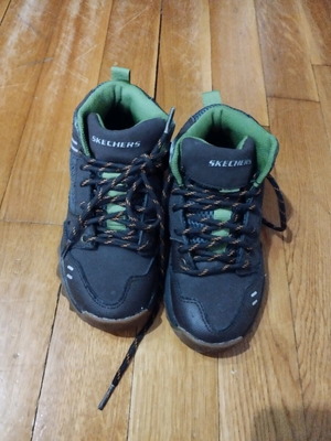 Children's boots like new, size 29, black and green