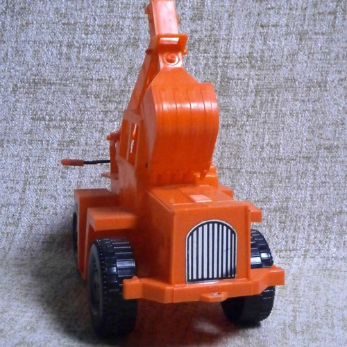 Plastic vintage excavator new rare functional toy