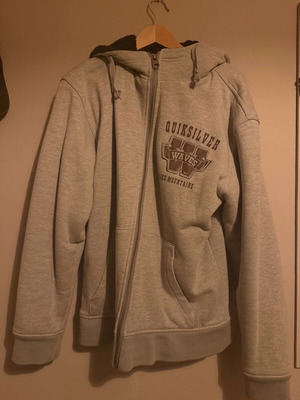 Quiksilver Jacket with Fleece Lining like new, gray XL