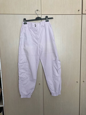 Bershka cargo pants used, lilac, size M