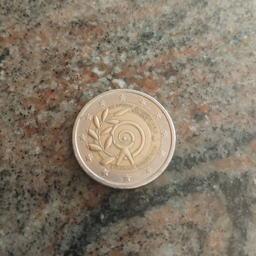 Commemorative 2 Euro Coin used, Special Olympics World Summer Games Athens 2011