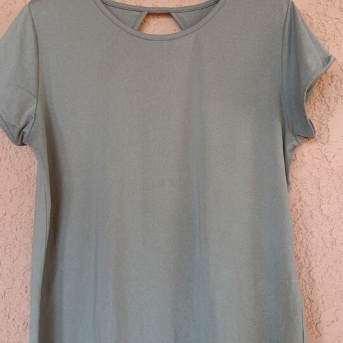 Athletic short sleeve t-shirt women gray new, size XL