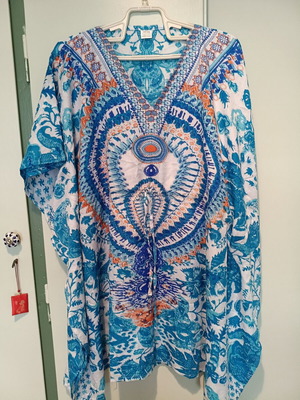 Summer Beach Dress One Size in Blue and Turquoise Shades new