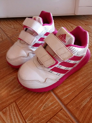 Adidas sports shoes for girls used, size 24, white